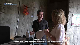 TV Locale Corse - Exposition : Gilles Cenazandotti transforme les déchets en art