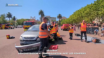 TV Locale Corse - Sécurité : démonstration et sensibilisation avec les pompiers