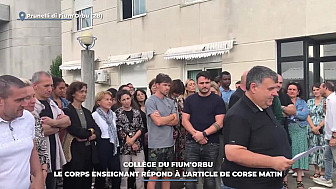 TV Locale Corse - Collège du Fium'Orbu : le corps enseignant répond à l'article de Corse Matin