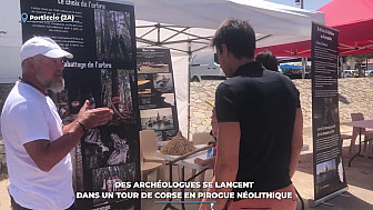 TV Locale Corse - Des archéologues se lancent dans un tour de Corse en pirogue néolithiques