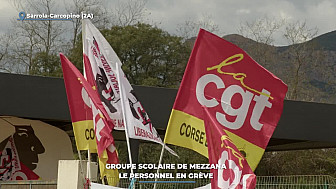 TV Locale Corse - Groupe Scolaire de Mezzana - le personnel en grève