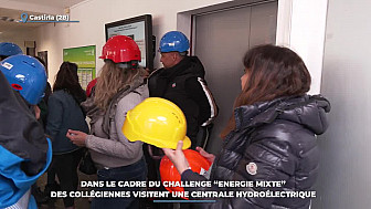 TV Locale Corse - Dans le cadre du challenge 'Énergie mixte' des collégiennes visitent une centrale hydroélectrique