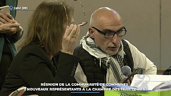 TV Locale Calvi - Réunion de la Communauté de communes : 2 nouveaux représentants à la Chambre des territoires