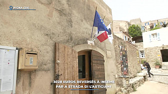 TV Locale Corse - 3028 euros reversés à Inseme par a Strada di l'artigiani