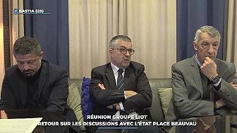 TV Locale Corse - Réunion groupe Liot - Retour sur les discussions avec l'état place Beauvau