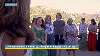 TV Locale Corbara - Une famille Ukrainienne accueillie par les habitants de Corbara