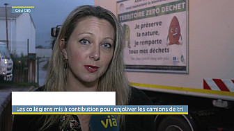 Acteurs-Locaux sur TV Locale Calvi-Balagne - Les collégiens mis à contribution pour enjoliver les camions de tri