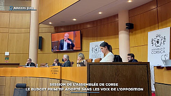 TV Locale Corse - Session de l'assemblée de Corse : le budget primitif adopté sans les voix de l'opposition