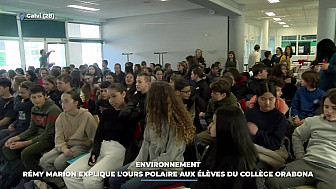 TV Locale Corse - Environnement : Rémy Marion explique l'ours polaire aux élèves du collège Orabona