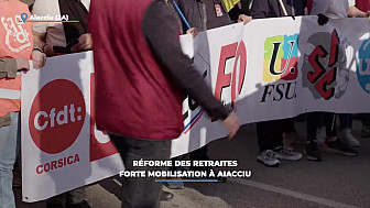 TV Locale Ajaccio - Réforme des retraites : Forte mobilisation à Aiacciu