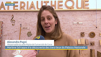 Acteurs-Locaux sur TV Locale Corte - Marlène Schiappa à la découverte des tiers-lieux du Palazzu Naziunale