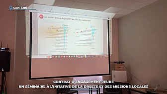 TV Locale TéléPaese Corse - Contrat d'engagement jeune : un séminaire à l'initiative de la DREETS et des missions locales