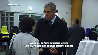 TV Locale Haute-Corse - Vœux du préfet de Haute-Corse : Michel Prosic expose les enjeux de 2023