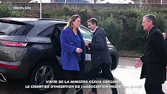 TV Locale Corse - Visite de la ministre Olivia Grégoire : le chantier d'insertion de l'association Iniziativa salué