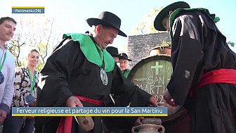 TV Locale Corse - Ferveur religieuse et partage du vin pour la San Martinu