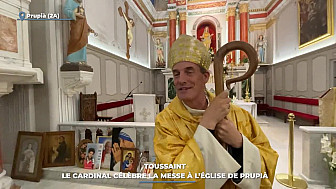 TV Locale Corse - Toussaint : le Cardinal célèbre la messe à l'église de Prupià